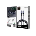 كيبل شحن سريع مضفر LENYES LC509 USB-C إلى USB-C بقوة 5 أمبير كحد أقصى بطول 1 متر أسود - لينيس